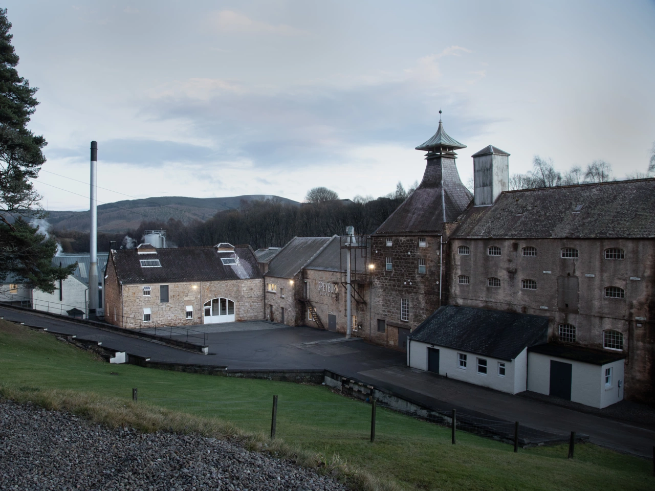 Speyburn Distillery Courtyard in the early morning