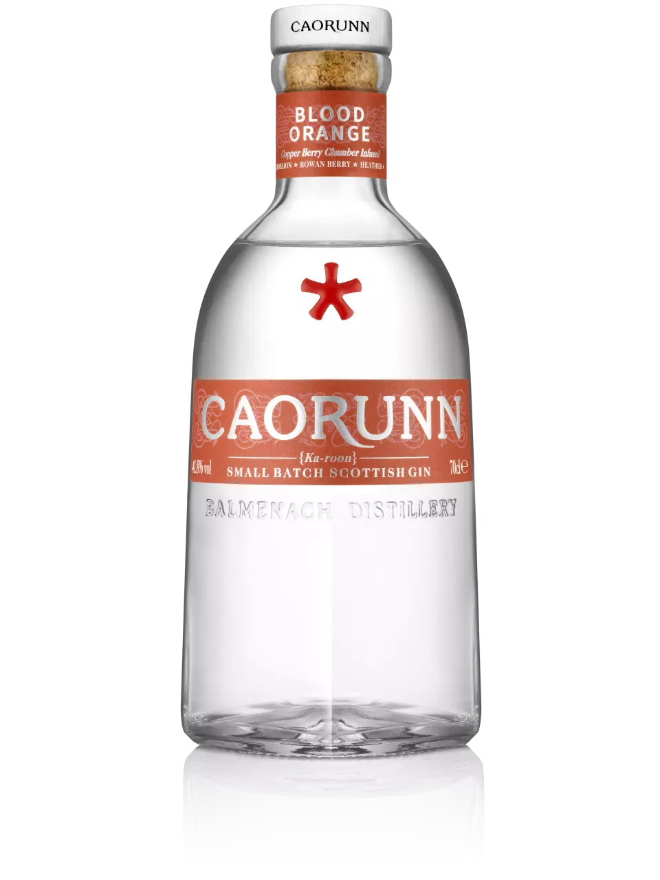 Caorunn Blood Orange Bottle without tag gin detail